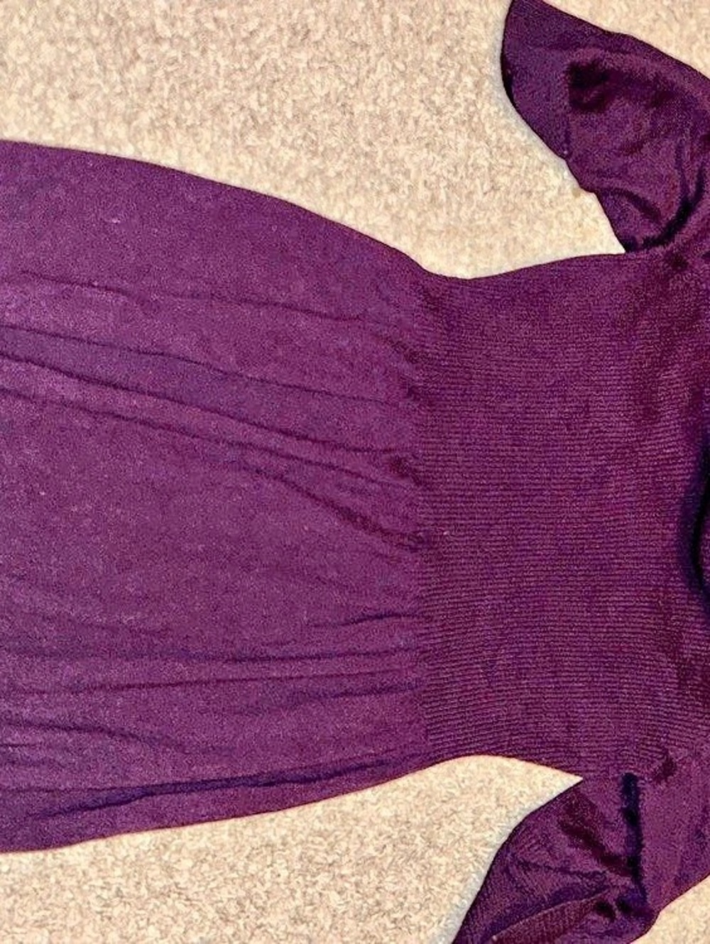 Evan picone Purple Mini sweater Dress